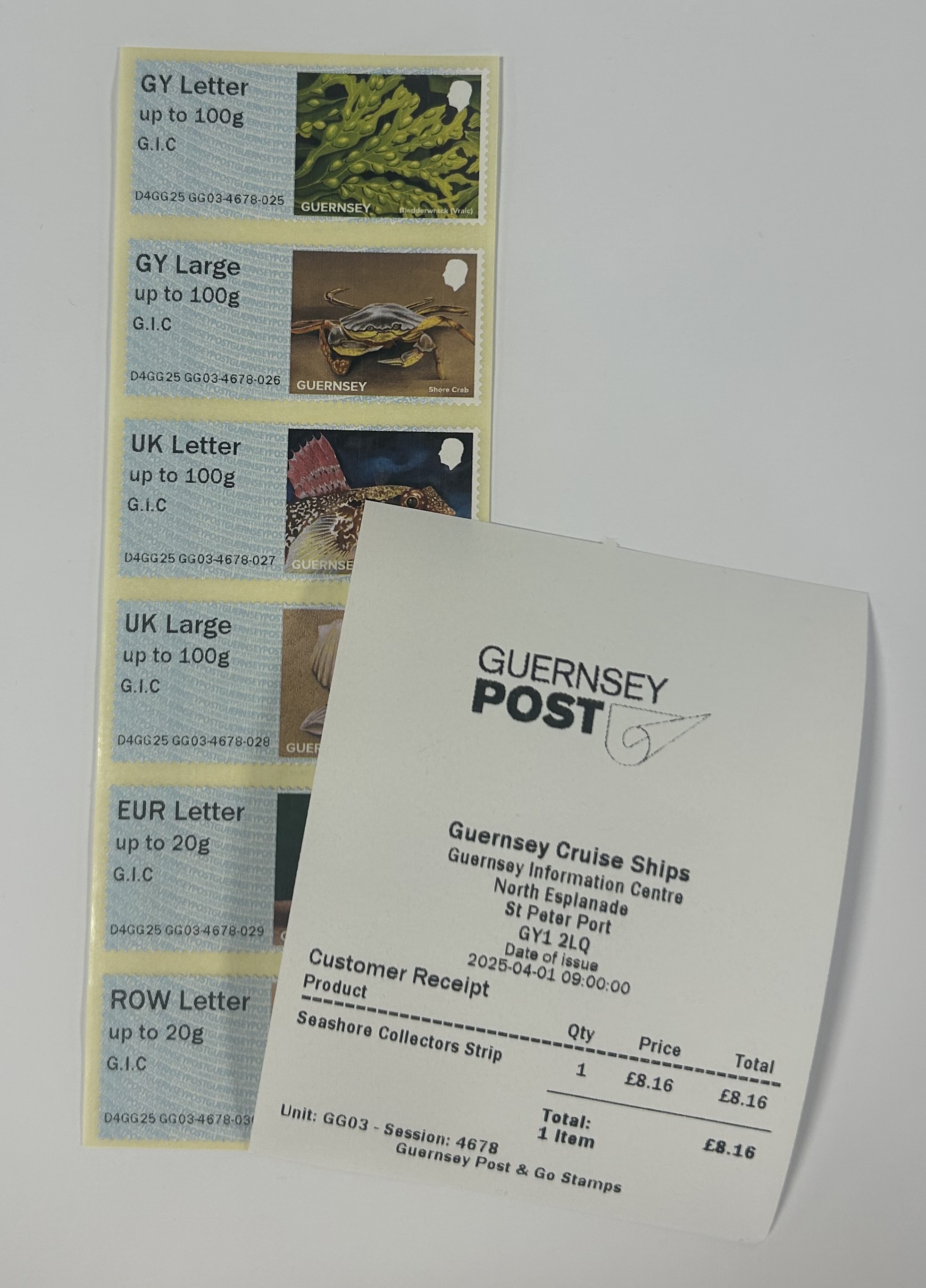 GG03 Series Bailiwick Seashore G.I.C Overprint 